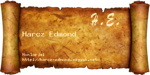 Harcz Edmond névjegykártya